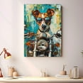 thumbnail image 4 of Smooth Fox Terrier Dog Poster Riding A Motorcycle - Smooth Fox Terrier Dog Canvas Wall Art For Bedroom Decor - Vintage Posters - Room Decor For Men, 4 of 6