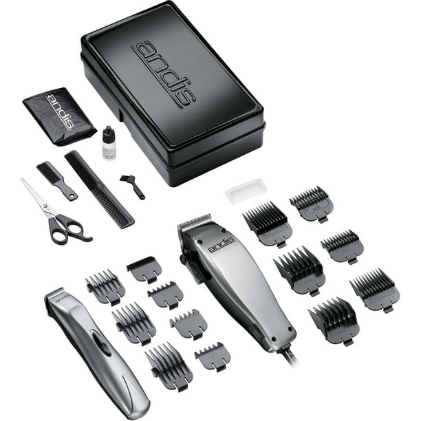 Andis Clipper and Trimmer Combo Kit, Silver, 23Pieces
