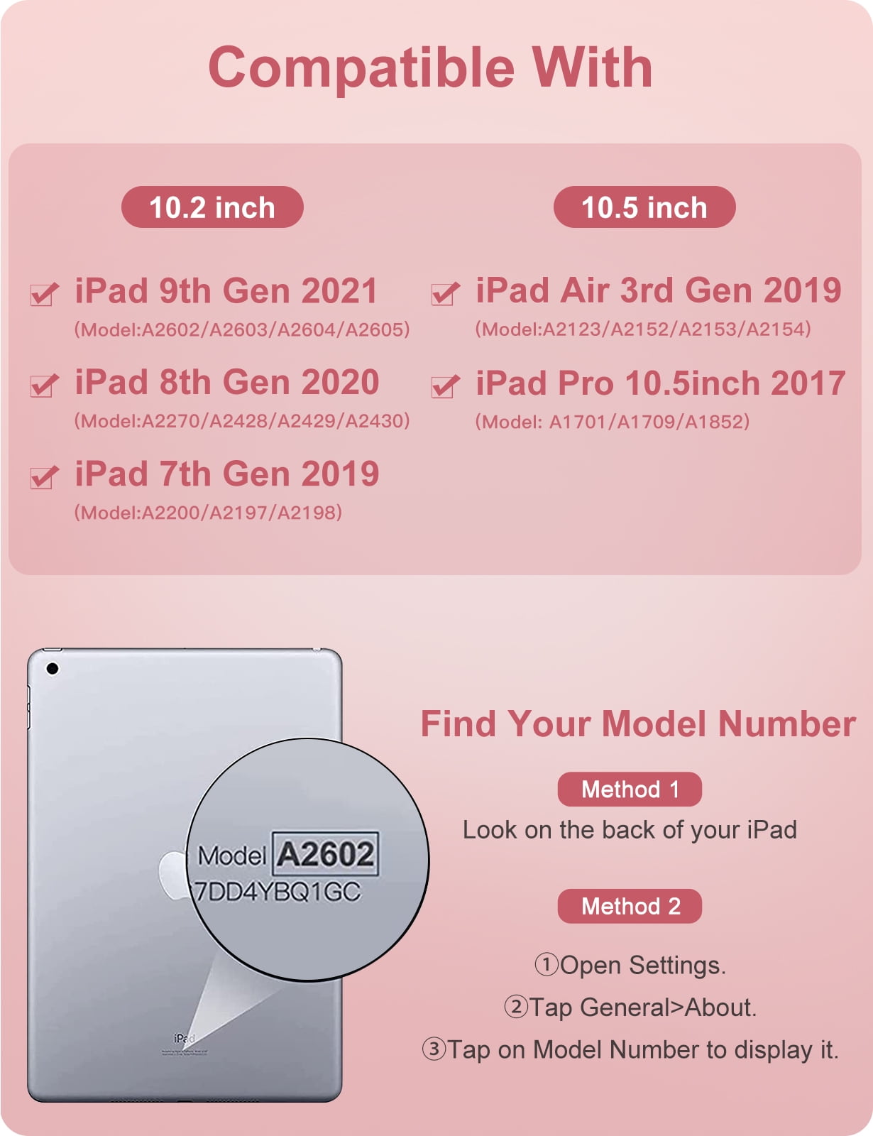 GEAK Compatible with Apple iPad 9th 8th 7th Generation Case with Keyboard 10.2 inch 7 Color Backlight Keyboard Case Cover with Pencil Holder for iPad Air 3rd Generation & iPad Pro 10.5 inch