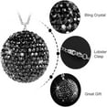 thumbnail image 2 of Car Rear View Mirror Ornament Hanging Lucky Ball Christmas Crystal Pendant Bling Car Accessories for Women Rhinestone Charm Auto Decoration, 2 of 6