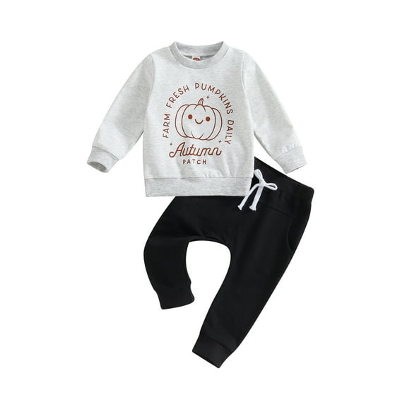 Infant Baby Boy Halloween Pants Outfits 6M 12M 18M 24M 3Y Shirts Pumpkin Sweatshirt Pants Infant Boys Fall Winter Clothes Set