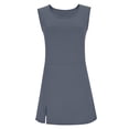 thumbnail image 4 of Puntoco Women's Summer Casual Breathable Comfortable Sports Solid Color with Jumpsuit Shorts Dark Gray M(M), 4 of 7