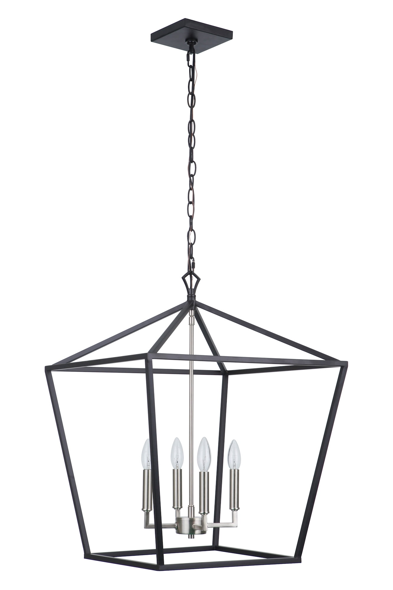 Craftmade 56336-BNK Flynt Ii 4 Light 20" Wide Taper Candle Style Chandelier - Nickel