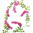 thumbnail image 1 of Kearding Flores artificiales de glicinia ABS para fiestas o decoración del hogar Flores artificiales para decoración Flores artificiales de Plantas Artificiales Verde Alambre de hierro, 1 of 6