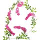 thumbnail image 1 of Injueey Flores artificiales de glicinia para decoración de boda flores artificiales de larga duración para decoración de fiesta Plantas Artificiales Verde Alambre de hierro, 1 of 6