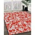 thumbnail image 3 of Ahgly Company Machine Washable Indoor Rectangle Transitional Neon Red Area Rugs, 5' x 8', 3 of 7