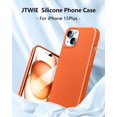 thumbnail image 5 of Compatible with iPhone 15 Plus Case, Liquid Silicone Slim Shockproof Protective Phone Case for iPhone 15 Plus 6.7 inch[Microfiber Lining]. (Orange), 5 of 12