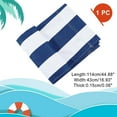 thumbnail image 3 of Beach Sling Chair Replacement Canvas Blue and White Stripes Casual Simple Sling Chair Replacement Fabric for Sunbathing Garden Courtyard Garden Beach (114x43cm/44x17inch) DIY Prussian Blue, 3 of 9