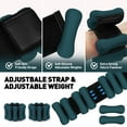 thumbnail image 4 of Cshidworld Pesas de Tobillo, Pulsera Ajustable de Muñeca de 2lbs para Mujer y Hombres – Juego de 2 Pesas de Muñeca (1 lb Pieza) / Bandas de Brazo con Peso para Gimnasio en Casa, Pilates, Yoga, Correr, 4 of 8