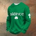 thumbnail image 2 of St. Patricks Day Clover Shamrock Sweatshirt Men Waffle Long Sleeve Pullover Shirts, Size S-4XL, 2 of 4
