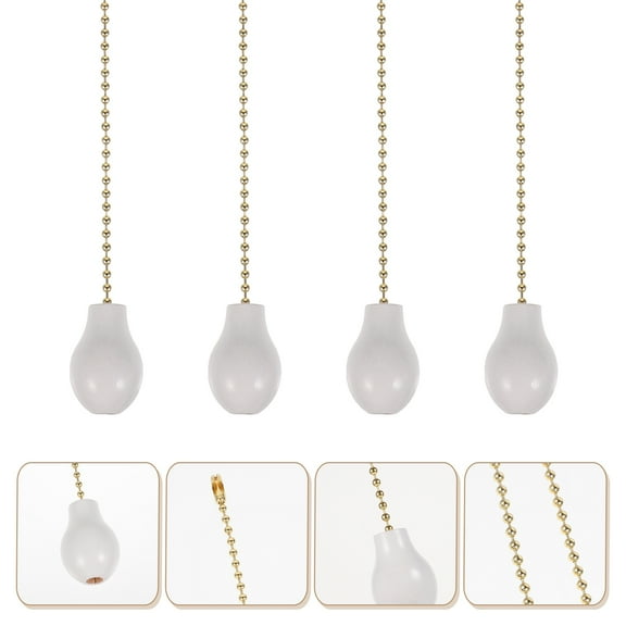 MLINS  4 Pcs Ceiling Fan Pull Chain Light Fixture Hanging Chains Gourd Shape Pendant