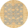 thumbnail image 1 of Ahgly Company Indoor Round Abstract Yellow Oriental Area Rugs, 7' Round, 1 of 6
