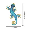 thumbnail image 4 of AIDUCHO Metal Gecko Decoración de pared para exteriores, lagarto, arte de jardín, decoración colgante de cristal azul para patio o valla, 15,2 pulgadas de largo Sincero Electrónica, 4 of 4