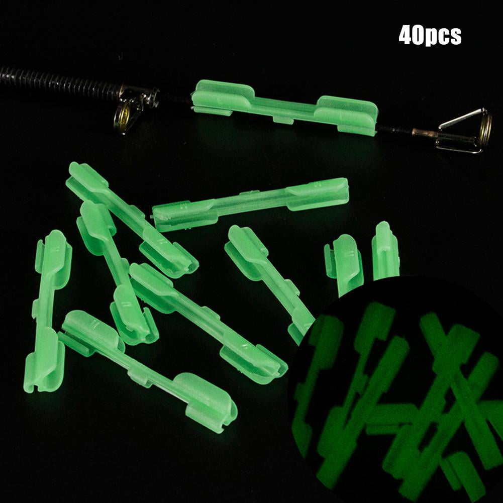 Details about   40Pc Light Stick Clip on Holder Fit Rod Tip Night Fishing Fluorescent  Stick 