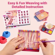 Adofi Weaving Loom Kit for Kids & Adults, DIY Arts and Crafts Loom Set for Girls Ages 6-8 10-12, Potholder Knitting Kit with Loops for Beginners, DIY Craft Kit for Making Potholder