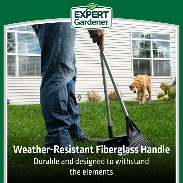 Expert Gardener Fiberglass Handle 2-Piece Multi-Purpose Rake and