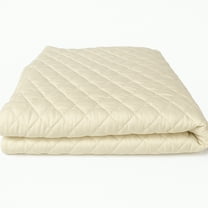 OrganicTextiles Organic Cotton Mattress Pad with 17” Fitted Bed Skirt Deep Pocket (Full Size) GOTS Certified, Soft Feel, Luxurious Quilted Design, Machine Washable, All Season, Skin Sensitive