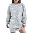 thumbnail image 2 of WJHWSX Dresses for Women,Womens Fall Dresses,Casual Dresses for Women,Long Sleeve,Crew Neck,Comfort Fit,Printed,S(US:4), 2 of 6