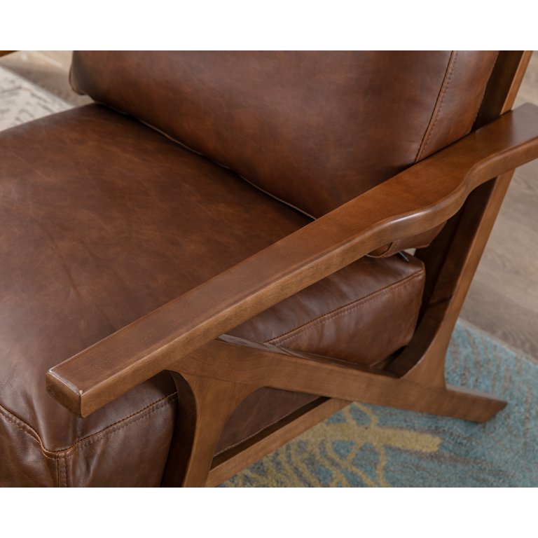 Guyou Mid Century Accent Chair and Ottoman Set, Upholstered