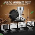thumbnail image 6 of Coffee Tamper Machine 51mm Diameter Stainless Steel Flat Base Grip Handle Barista Espresso Bean Press Siver Kitchen Accessories, 6 of 8