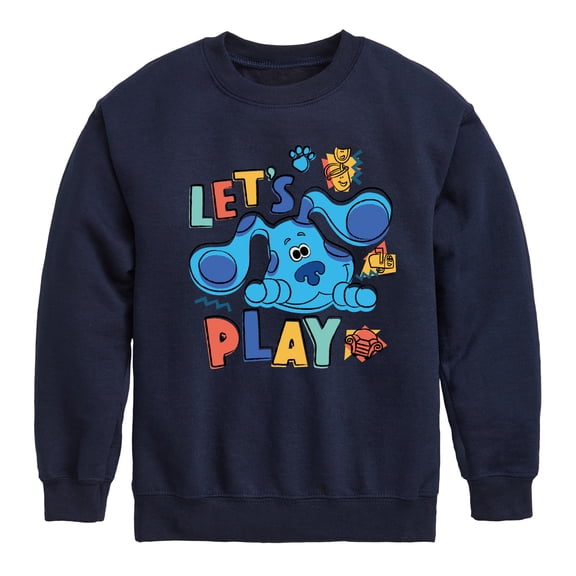 Blue's Clues & You! - Let's Play Graphic Long Sleeve Fleece Sweatshirt