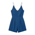 thumbnail image 5 of ATOYSOY Womens Spaghetti Strap V Neck Romper Casual Summer Jumpsuit With Pockets Loose Fitted Breathable For Beach Vacation And Daily Wear, 5 of 7