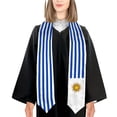 thumbnail image 3 of More design Graduation shawl Uruguay Flag & United States Flag Stole Sash Honor Study Aboard International Students, 3 of 9