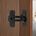 thumbnail image 7 of 90 Degree Bifold Flip Door Latch, Stainless Steel Black Barn Door Lock, Suitable for Barns, Outdoor, Bedrooms, 7 of 7