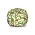 thumbnail image 1 of Summer Storage Toy Bag Chair, Daisy Blooms and Strawberry Field Spring Revival Chamomiles, Stuffed Animal Organizer Washable Bag, Large Size, Apple Green Marigold, by Ambesonne, 1 of 3