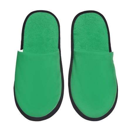 Balery Forestgreen Slient Indoor Furry Fleece Comfort House Shoes Soft Non-Slip Home Shoes Cotton slippers House Slippers-- Large