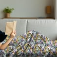 thumbnail image 3 of Animal Print Soft Flannel Fleece Throw Blanket, Abstract Snake Skin Pattern with Colorful Geometrical Lines Modern Hipster, Cozy Plush for Indoor and Outdoor Use, 60" x 80", Multicolor, by Ambesonne, 3 of 5