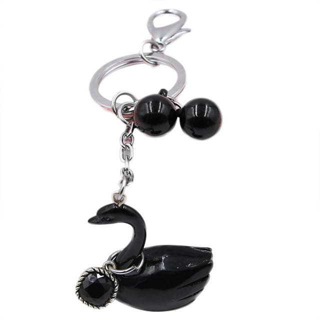 Key Chain Creative Swan Key Ring Cell Phone Charm Purse Charm for Girls