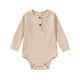 thumbnail image 2 of Ropa cómoda para bebés de color sólido, de manga larga, para gatear, de algodón para niños., 2 of 3