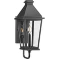 thumbnail image 5 of Progress Lighting Richmond Hill 1-Light Outdoor Wall Lantern in Textured Black, Clear Glass Panels, 5 of 9