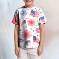 thumbnail image 2 of Ymyiu Kids Usa Shirt Boys 4th of July Shirt for Kids Toddler Girls USA T-Shirts American Flag Patriotic Tee 12-13T, Navy, 2 of 5