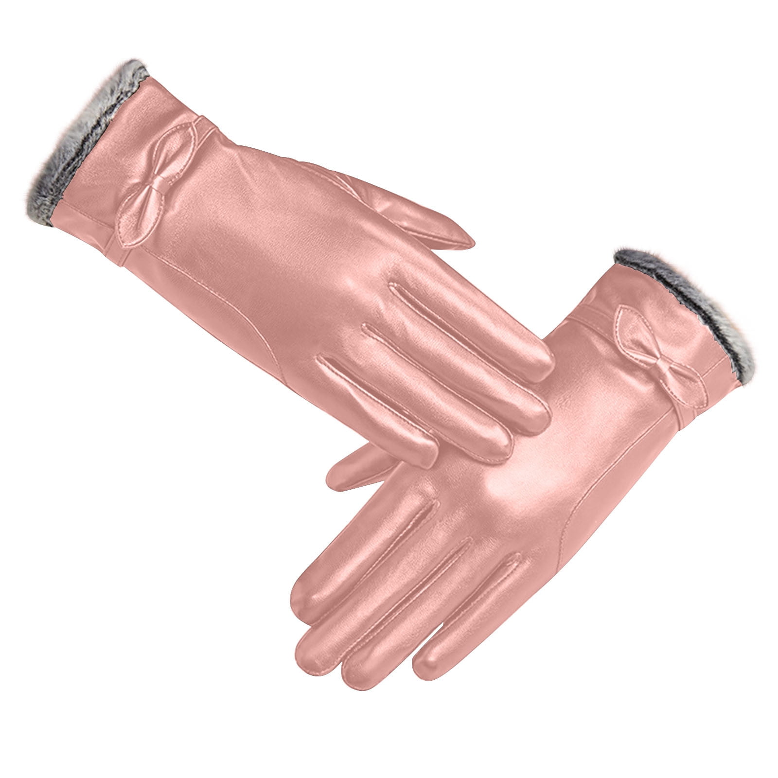 Ganfancp Ladies Full Screen Gloves Winter Outdoor Plus Velvet Warm