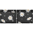 thumbnail image 3 of Coolnut Daisy Kitchen Curtains 2 Panels, UV Protected Tier Curtains Half Window Curtains Kitchen Tiers for Guest Room Bathroom Sink Laundry Room Basement,36 x 27 Inch, 3 of 6