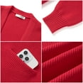 thumbnail image 6 of UVN Sweaters for Women Fall Winter Open Front Cardigans Long Sleeve Oversized Casual Soft Knit Outerwear Coats with Pockets, 6 of 9