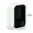 thumbnail image 3 of 1600W Portable Space Heater with Remote Control, Turbo Fan & Tip-Over Protection – Desktop Ceramic Heater with 2 Heat Settings, Instant Wide-Range Heating & Quiet Operation for Home or Office, 3 of 4
