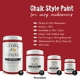 thumbnail image 4 of Chalky Chicks 32 Fl Oz Matte Firecracker (Red) Chalk Paint for Furniture Without Sanding - No Prep Furniture Paint No Sanding All in One for Crafts, Wood, Walls, Cabinet, Metal, Dresser, Farmhouse, 4 of 8