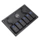 thumbnail image 5 of Panel de interruptor basculante de 6 bandas de 12V-24V con enchufe para encendedor de cigarrillos, 2 pantallas de voltímetro USB para coche, barco, camión, RV, 5 of 14
