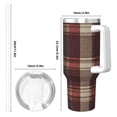 thumbnail image 4 of 40zo Ice Bar Cup With Handle Double Insulation Large Capacity Rust Prevention For Daily Travel And Other Scenes Rosybrown Buffalo Plaid Check Tartan Scotland_1, 4 of 8