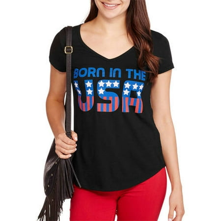 Project Karma Women's Americana Hi-Low Graphic T-Shirt