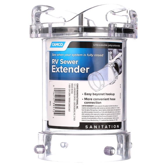Camco 39572 RV Clear Sewer Hose Extender - 5"