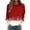 Red, variant on Women's Christmas Printed Round Neck Sweatshirt, Long Sleeve Casual Pullover Top, Raglan Sleeve Holiday Graphic Fall Winter Clothes,Red,S