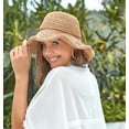 thumbnail image 6 of Womens Summer Straw Hat,Floppy wide brim Straw Sun Hat for Travel/Beach, 6 of 7