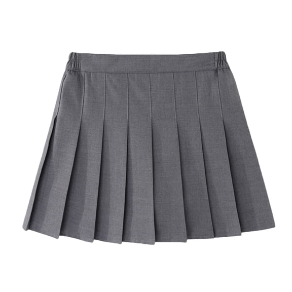 Mercatoo Girls Pleated Skirt School 𝗨niform Skort Elastic Waist 𝗠ini Skirts Pull On Basic 𝗣reppy Skirt Loose Casual Skirts