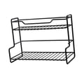 thumbnail image 4 of serony Kitchen Storage Rack Space Saving Multipurpose for Black Restaurant Household Desk Black 27.5x13x20cm, 4 of 5