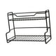 thumbnail image 5 of Estante de almacenamiento para el hogar, organizador multifunción para tocador de baño, especiero para cocina Negro, 5 of 7