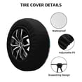 thumbnail image 2 of Fotbe Colorful Easter eggs Pattern Spare Tire Cover Thickening Universal Fit for Jeep, Trailer, RV, SUV, Truck, Tough Tire Wheel Soft Cover-15 inch, 2 of 6